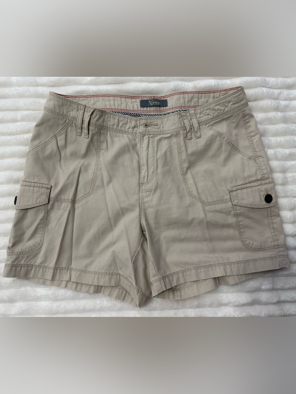 Natural Reflections Beige Cargo Shorts